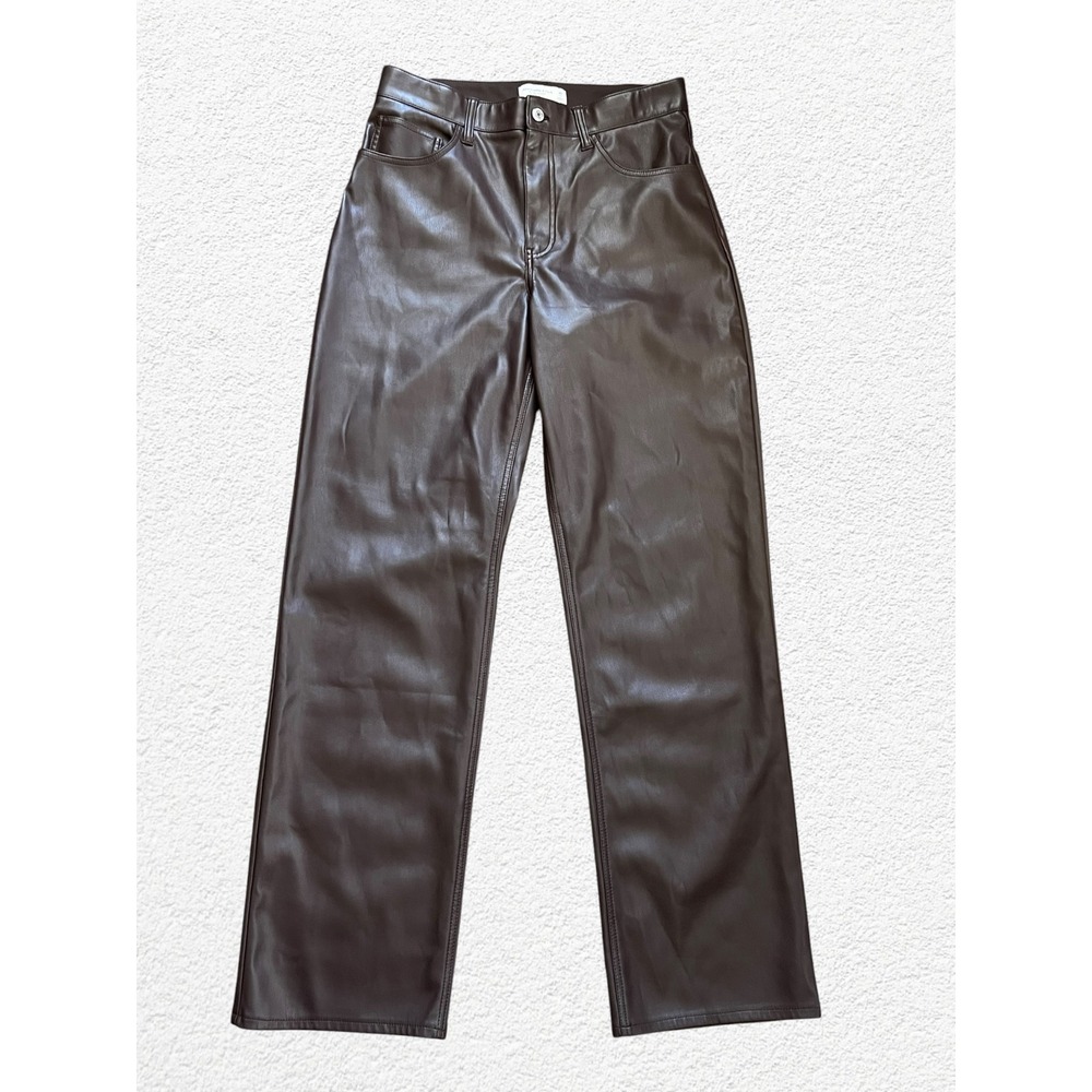 Abercrombie 90s Relaxed Faux Leather Curve Love Pants 30L